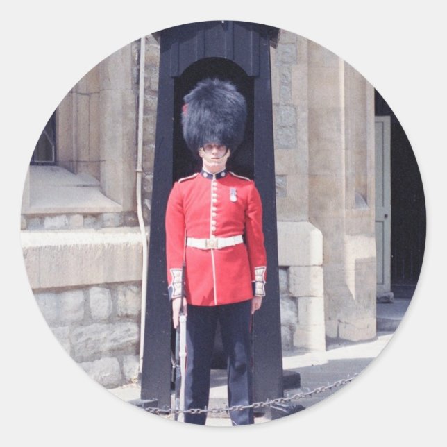 Pegatina Redonda Guardia de Torres Blancas (Anverso)