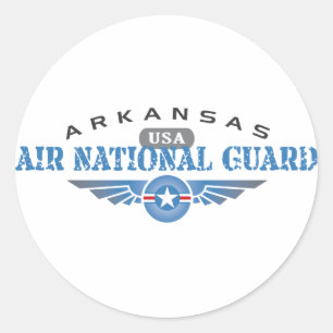 Pegatina Redonda Guardia Nacional Aérea de Arkansas