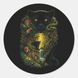 Pegatina Redonda Guardianes del Salvaje