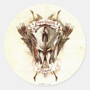 Pegatina Redonda Guardias de Elven del armamento de Mirkwood