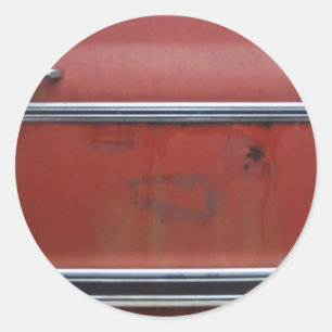 Pegatina Redonda Guarnecido plateado de Chevy Rojo