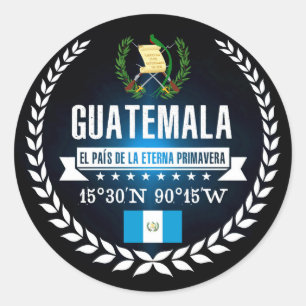 Pegatina Redonda Guatemala