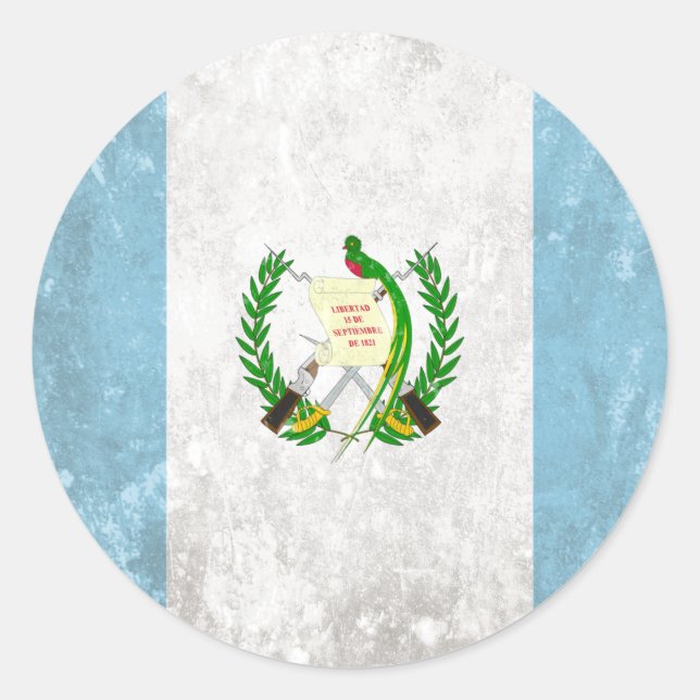 Pegatina Redonda Guatemala (Anverso)