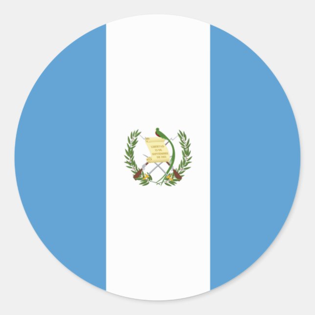 Pegatina Redonda Guatemala flag  (Anverso)