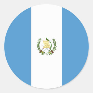 Pegatina Redonda Guatemala flag