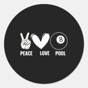 Pegatina Redonda Guay 8 Ball Pool Lover Design para Hombres Mujeres