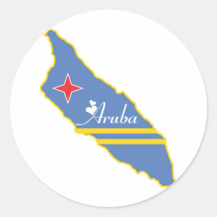 Pegatina Redonda Guay Aruba