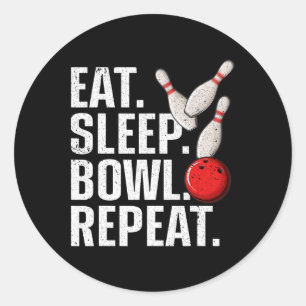 Pegatina Redonda Guay Bowling Para Hombres Women Bowling League Tea