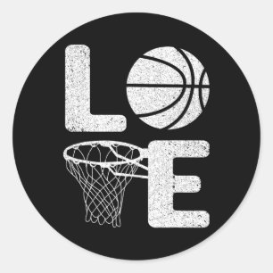 Pegatina Redonda Guay Bysketbyll Para Hombres Las Mujeres Aman A La