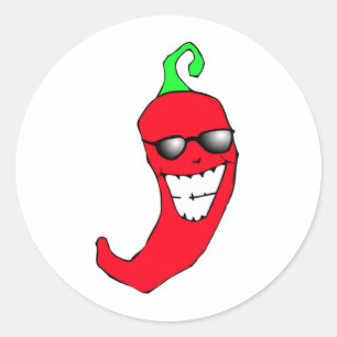 Pegatina Redonda Guay Chili Pepper