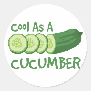 Pegatina Redonda Guay Como Cucumber