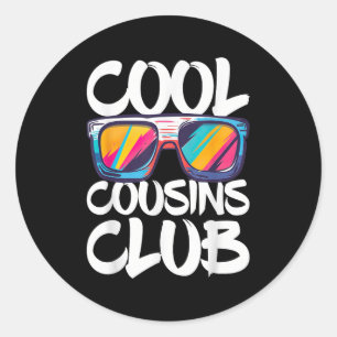 Pegatina Redonda Guay Cousins Club Shirt Boy Chica Cousin Crew Matc