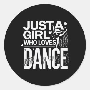 Pegatina Redonda Guay Dance Art Para Mujeres Chica Jazz Dancing Cl