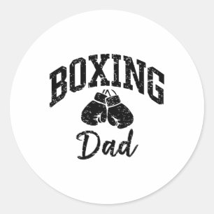 Pegatina Redonda Guay deportiva de aficionados al boxeo Dad
