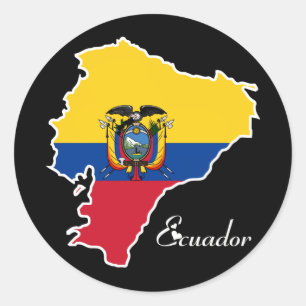 Pegatina Redonda Guay Ecuador