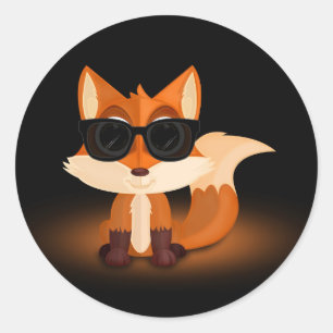 Pegatina Redonda Guay Fox