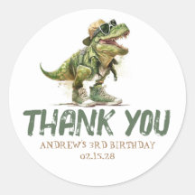 Guay Fun Dinosaur Rex Cumpleaños Gracias
