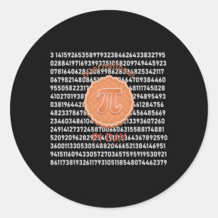 Pegatina Redonda Guay Funny International Pi Day Pie Happy Pi Day