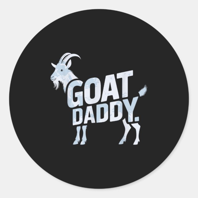 Pegatina Redonda Guay Goat Design Para Hombres Boys Pigmy Goat Love (Anverso)