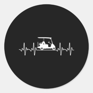 Pegatina Redonda Guay Golf Cart Art Para Golfer Golf Lover &