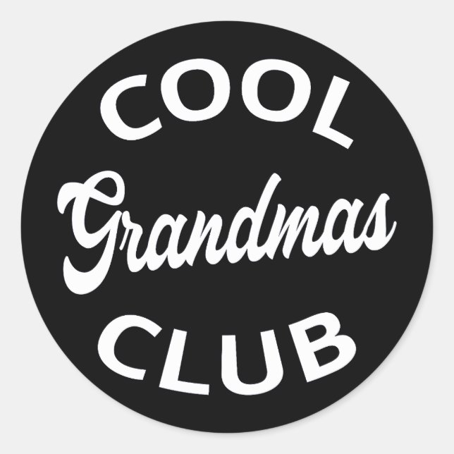 Pegatina Redonda Guay Grandmas Club I (Anverso)