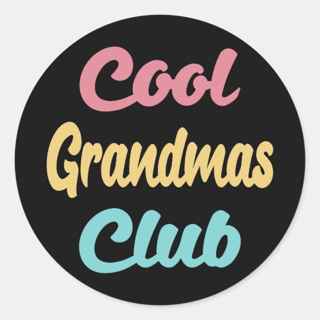 Pegatina Redonda Guay Grandmas Club II (Anverso)
