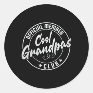 Pegatina Redonda Guay Grandpas Club Official Member Vintage