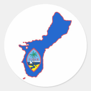 Pegatina Redonda Guay Guam