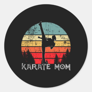 Pegatina Redonda Guay Karate Mom Japonés Marcial Art Para Madres