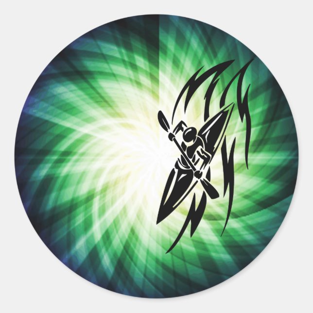 Pegatina Redonda Guay Kayaking (Anverso)