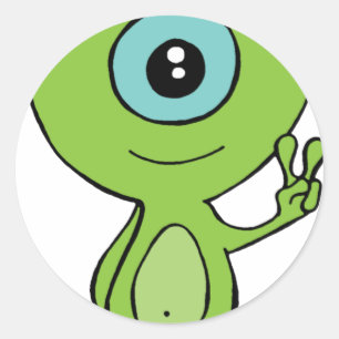 Pegatina Redonda Guay Little Alien