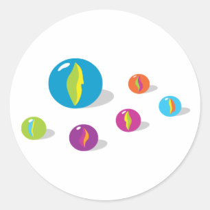 Pegatina Redonda Guay Marbles