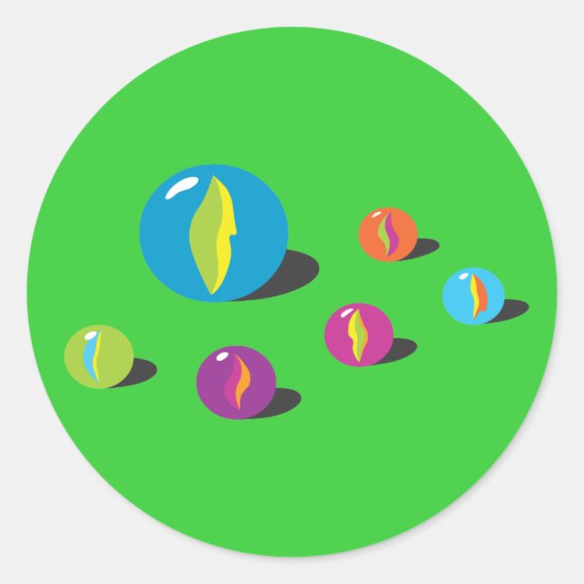 Pegatina Redonda Guay Marbles (Anverso)