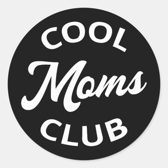 Pegatina Redonda Guay Moms Club I (Anverso)
