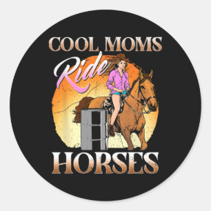 Pegatina Redonda Guay Moms Monta Caballos I Hincha Pony Ecuestres