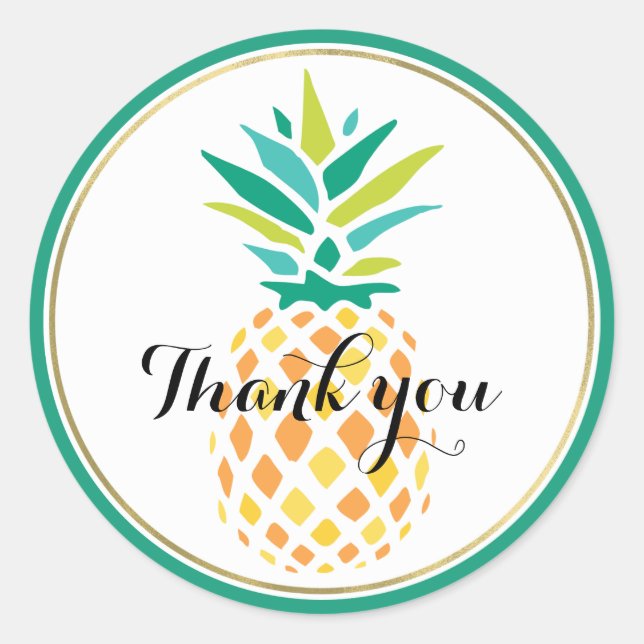 Pegatina Redonda Guay Pineapple (Anverso)