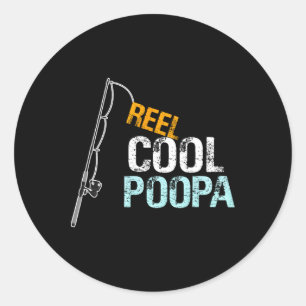 Pegatina Redonda Guay Poopa Para El Abuelo Del Abuelo