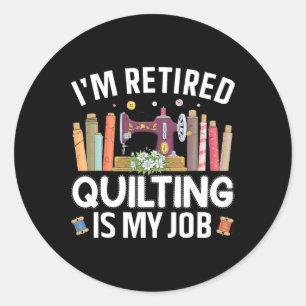 Pegatina Redonda Guay Quilling Art Para Mujeres Mamá Stitch Sew