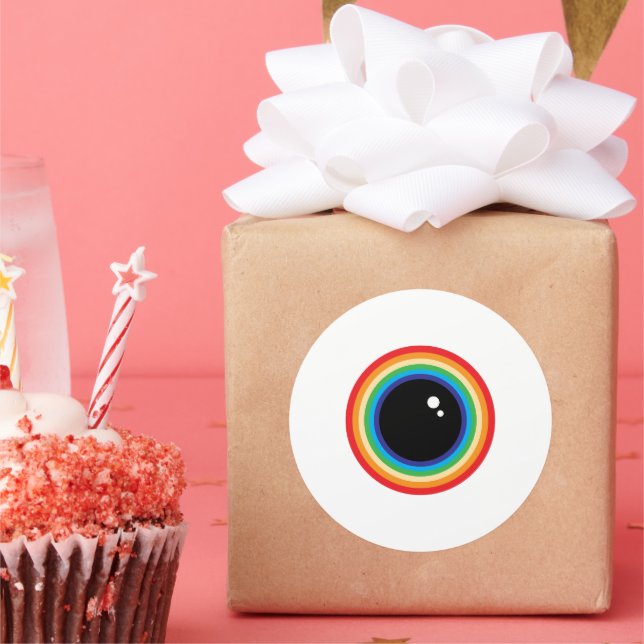 Pegatina Redonda Guay Rainbow Eyeball (Fiesta)