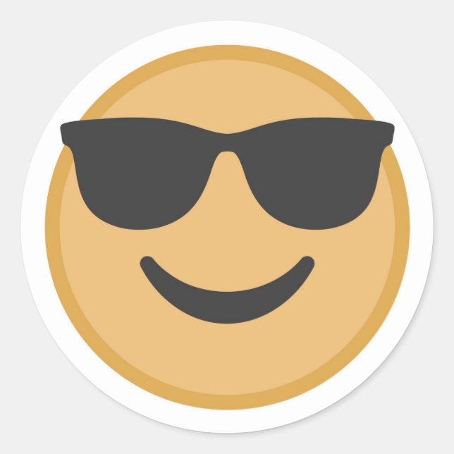 Pegatina Redonda Guay Shades Emoji Face (Anverso)