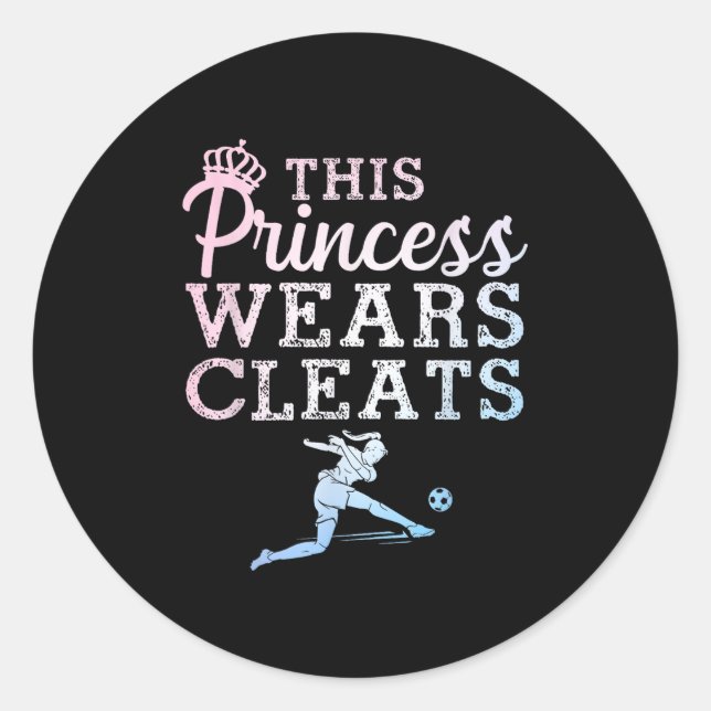 Pegatina Redonda Guay Soccer Art Para Mujeres Adolescentes Chicas G (Anverso)