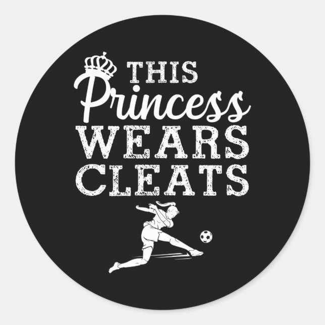 Pegatina Redonda Guay Soccer For Princess Usa Fútbol Limpio (Anverso)