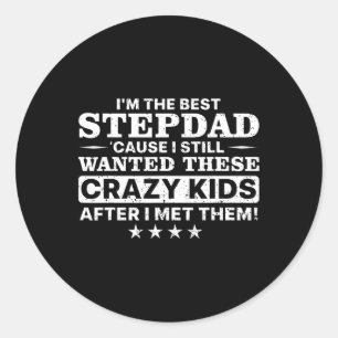 Pegatina Redonda Guay Stepdad Para Los Hombres Padre Paso Papá