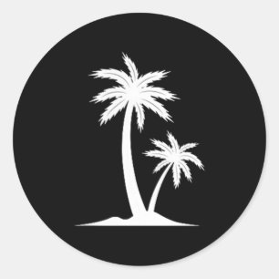 Pegatina Redonda Guay Summer Vacations Hombres Mujeres Palm de play
