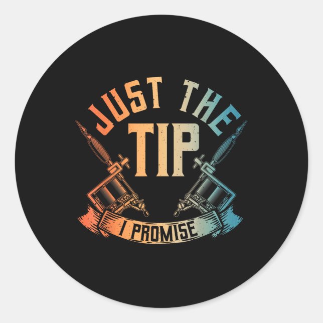 Pegatina Redonda Guay Tattoo Artista Arte Para Hombres Tattooer Tat (Anverso)