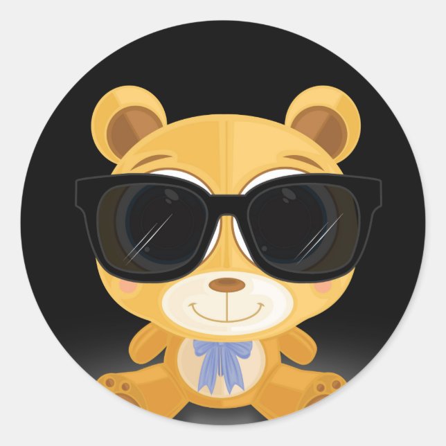 Pegatina Redonda Guay Teddy Bear (Anverso)