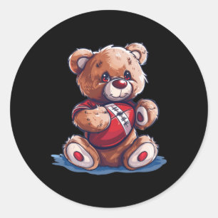 Pegatina Redonda Guay Teddy Con Banda Deportiva Para Niños Y Gir