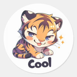 Pegatina Redonda Guay Tiger Anime