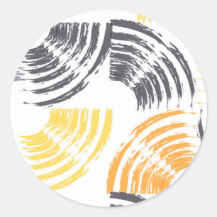 Pegatina Redonda Guay, trazos de pincel únicos, modernos y urbanos