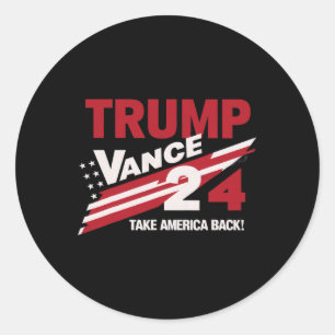 Pegatina Redonda Guay Trump Vance Design
